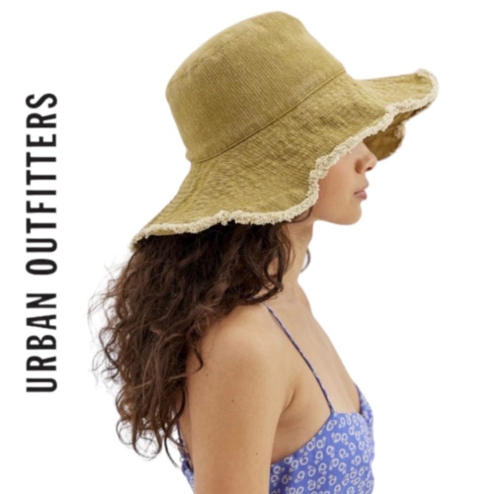 URBAN OUTFITTERS UO Scalloped Moss Bucket Hat NEW